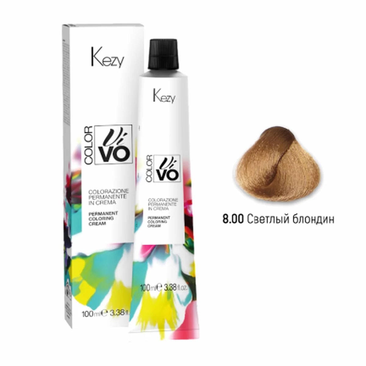 Kezy Kezy, Крем-краска Color Vivo 8.00 Светлый блондин, 100 мл