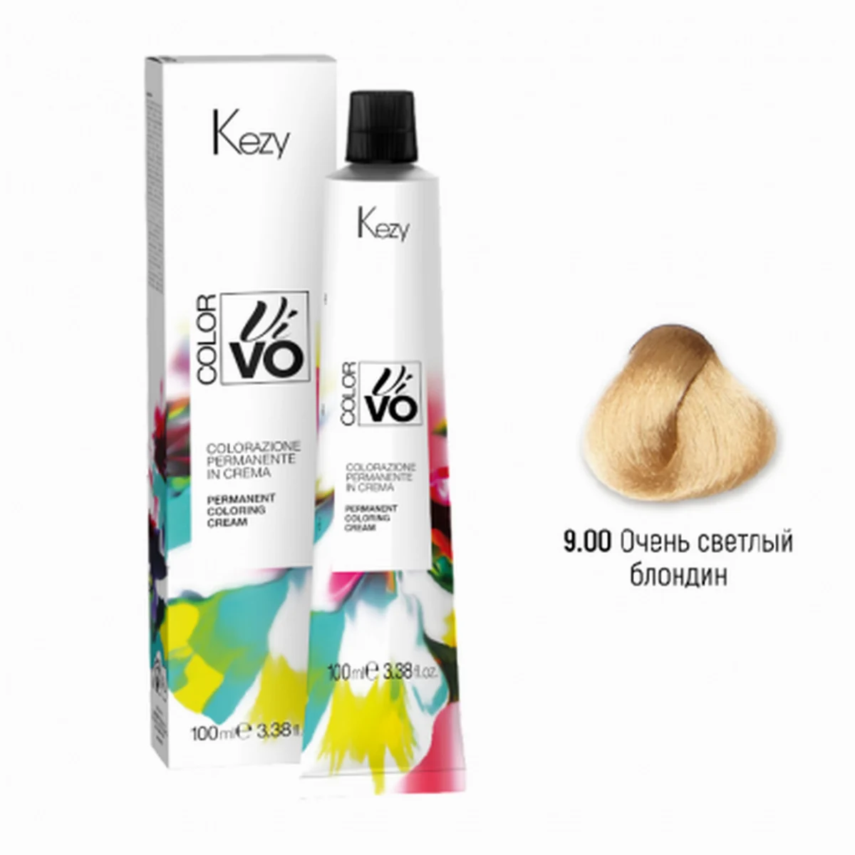 Kezy Kezy, Крем-краска Color Vivo 9.00 Очень светлый блондин, 100 мл