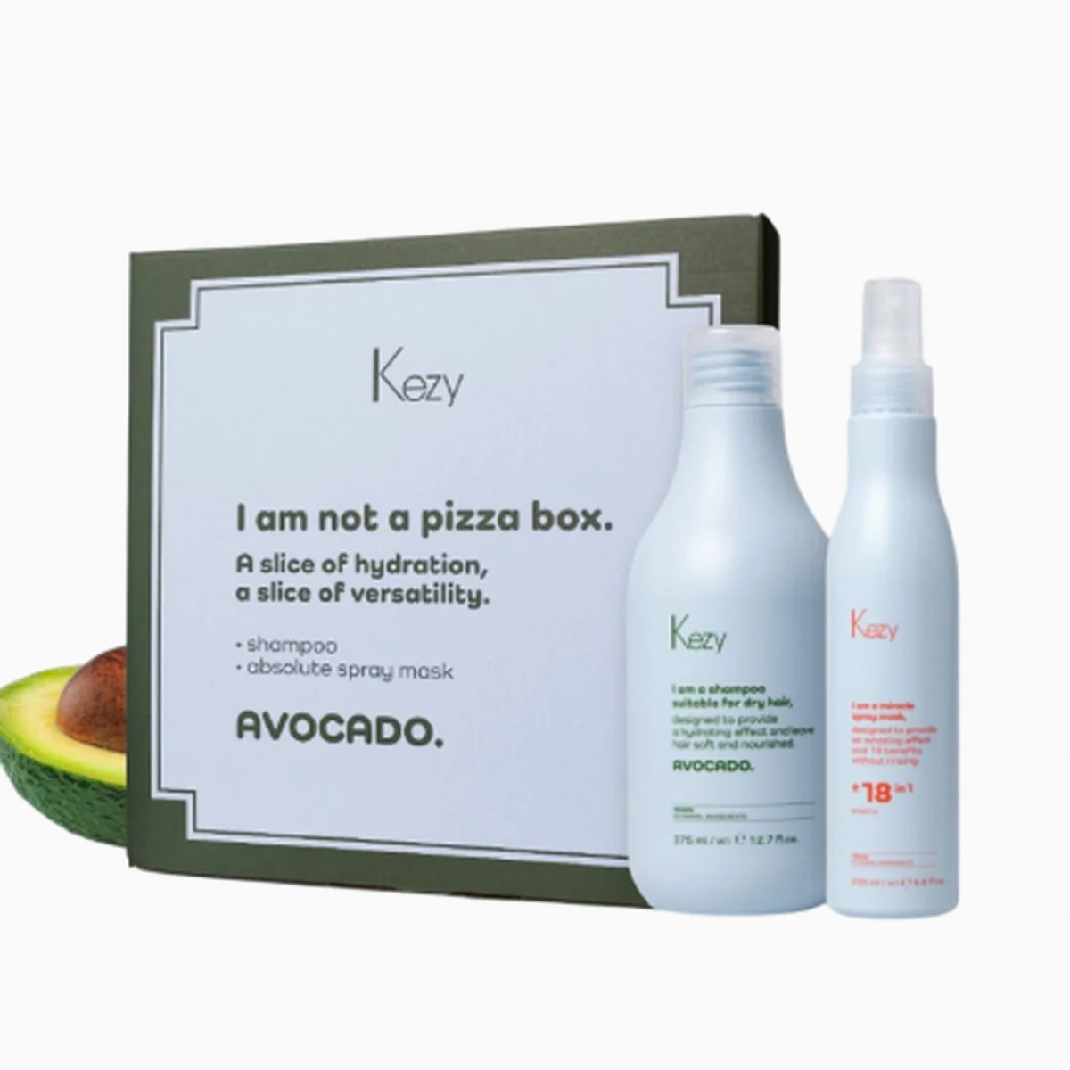 Kezy Kezy, Набор пробников I am  AVOCADO (Шампунь 10 мл + Маска 10 мл)