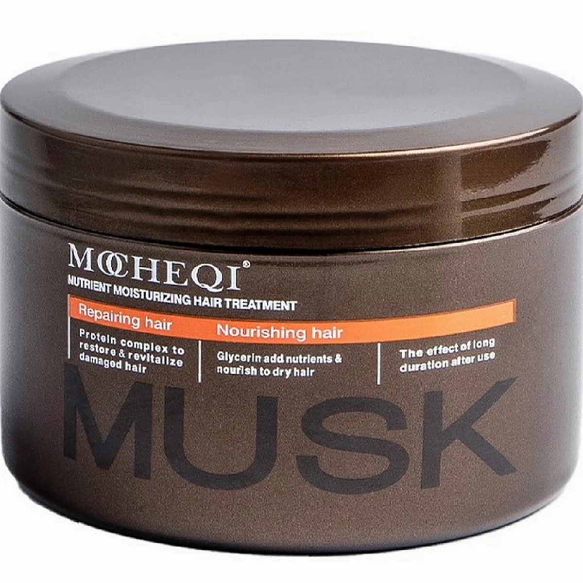 Mocheqi Professional MOCHEQI Musk, Протеиновая маска для волос с пантенолом Nuntrient Moisturizing Hair Treatment, 500 мл