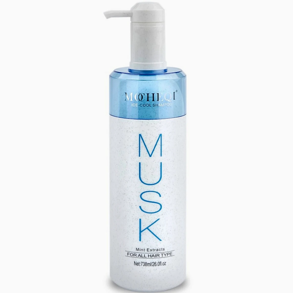 Mocheqi Professional MOCHEQI Musk, Шампунь холодный лёд с мятой для всех типов волос Ice-Cool Shampoo, 738 мл