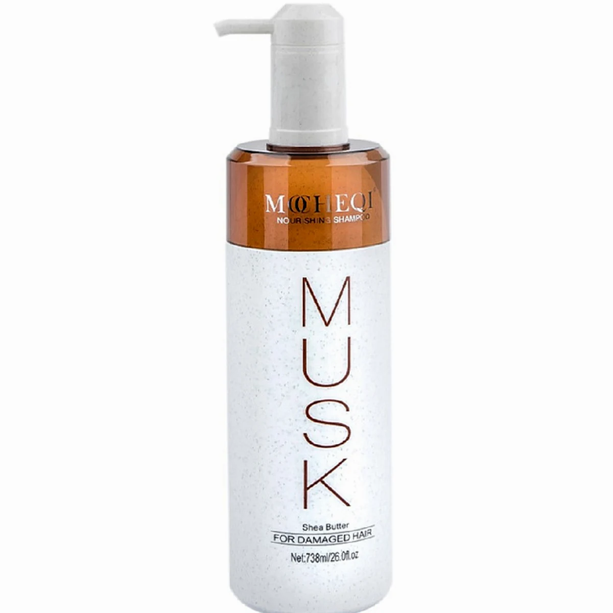 Mocheqi Professional MOCHEQI Musk, Шампунь для сухих волос с кератином и маслом Ши Nourishing Shampoo, 738 мл