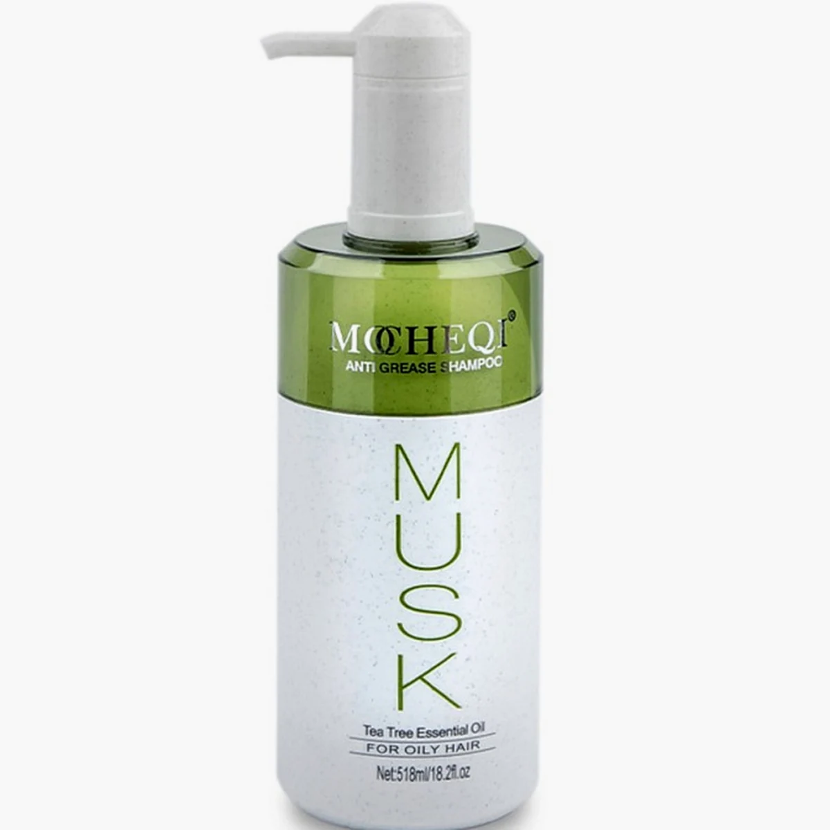 Mocheqi Professional MOCHEQI Musk, Шампунь для жирных волос с кератином и маслом чайного дерева Anti Grease, 518 мл
