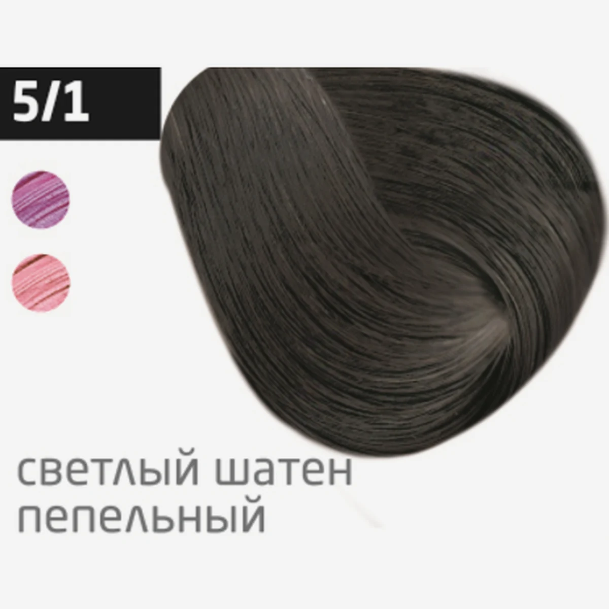 Ollin Крем-краска для волос Color 5/1 Светлый шатен пепельный, 60 мл, фото 1