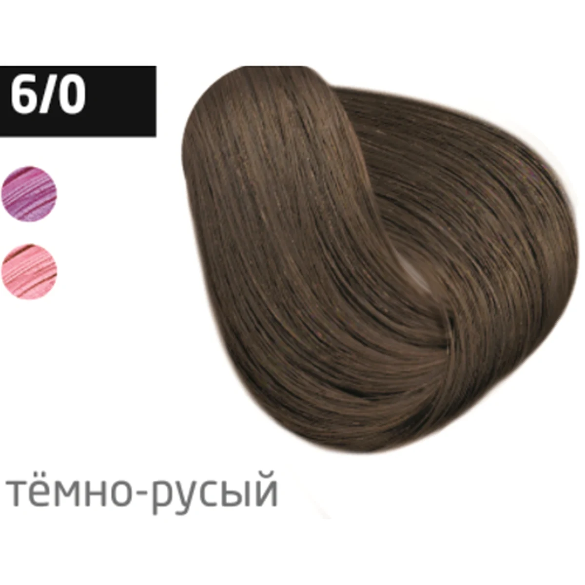Ollin Крем-краска для волос Color 6/0 Темно-русый, перманентная, 100 мл