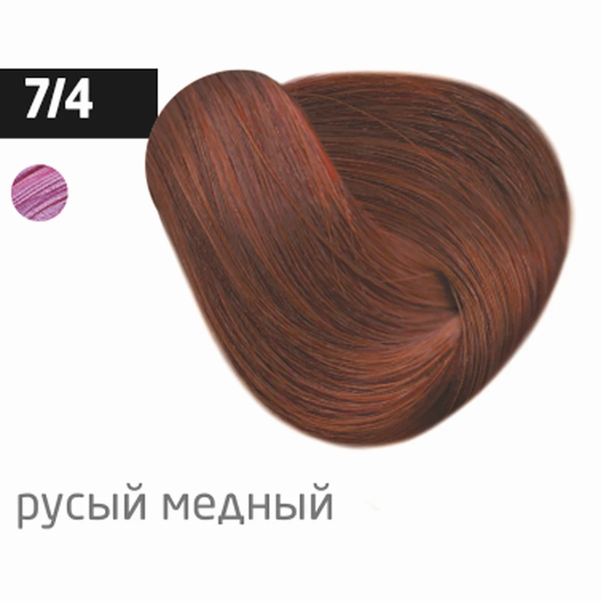Ollin Крем-краска для волос Color 7/4 Русый медный, перманентная, 100 мл