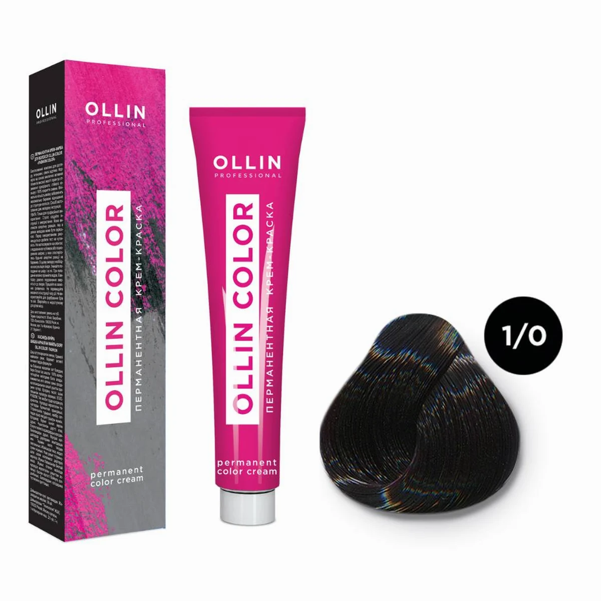 Ollin OLLIN COLOR Перманентная крем - краска д/волос 60мл   1/0