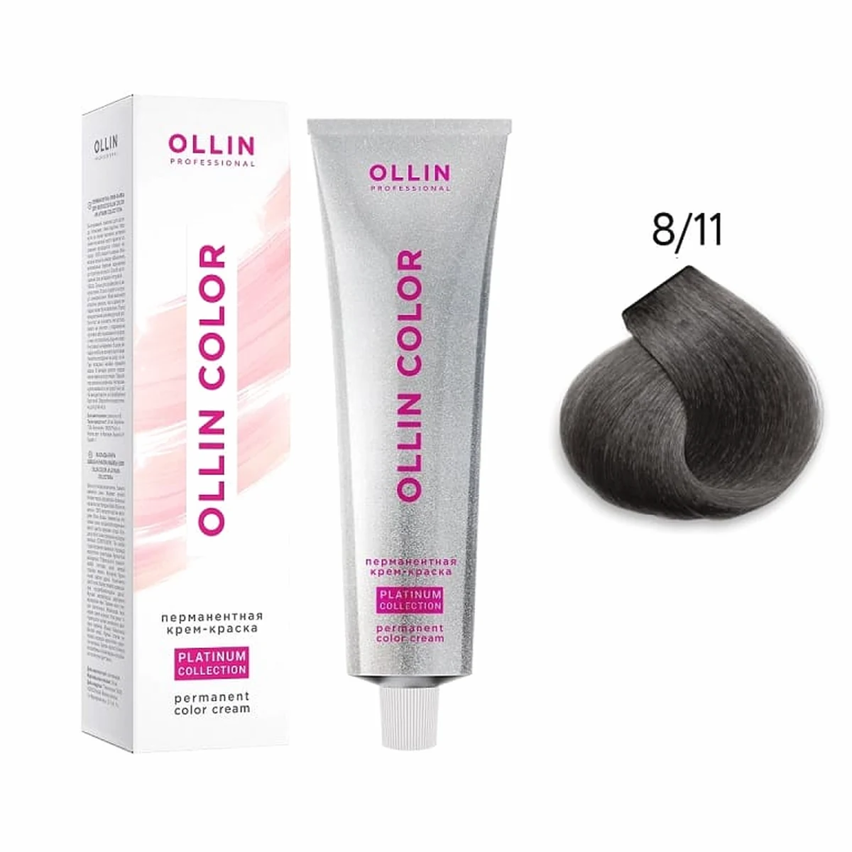Ollin OLLIN COLOR PLATINUM COLLECTION Перманентная крем - краска д/волос 100мл   8/11