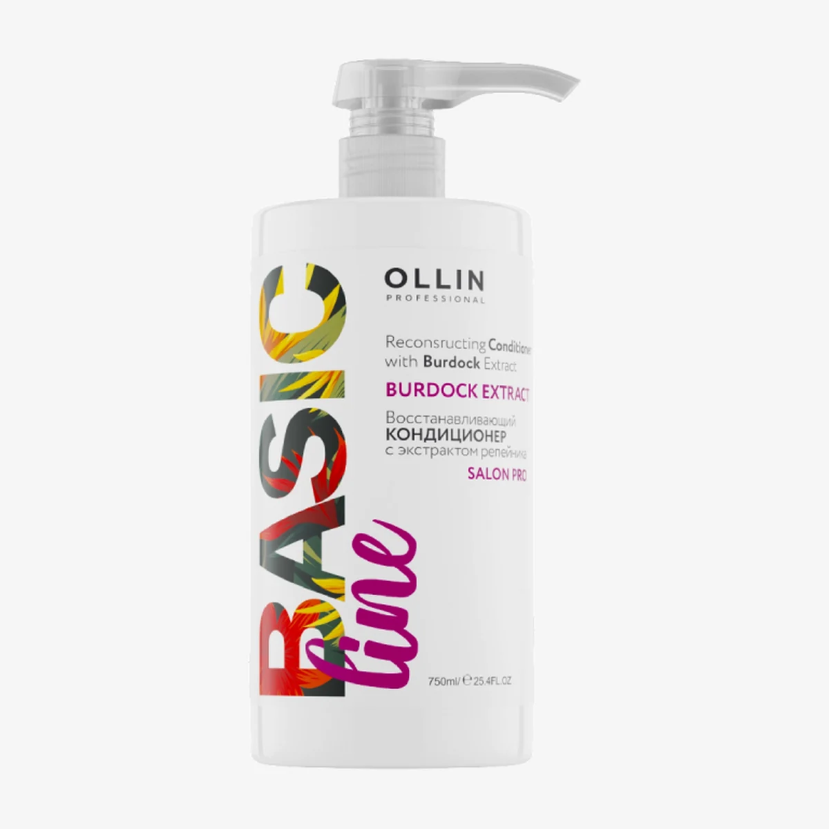 Ollin Ollin, Кондиционер восстанавливающий с экстрактом репейника Basic Line, 750 мл