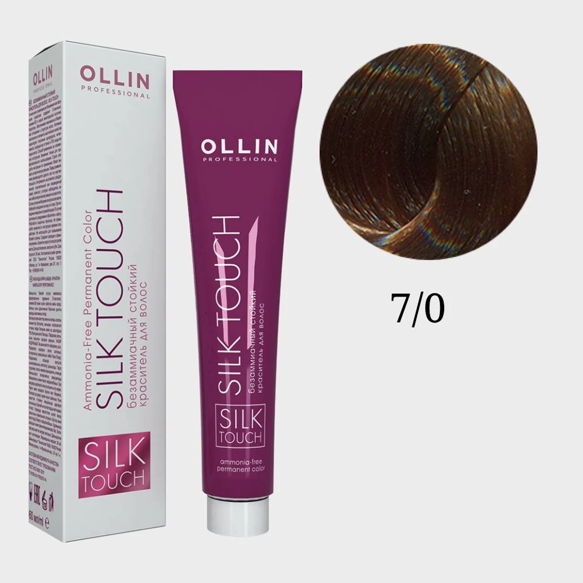 Ollin Ollin, Краска для волос Silk Touch 7/0 Русый, 60 мл