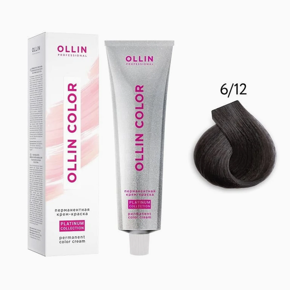 Ollin Ollin, Крем-краска для волос 6/12 Platinum Collection, 100 мл