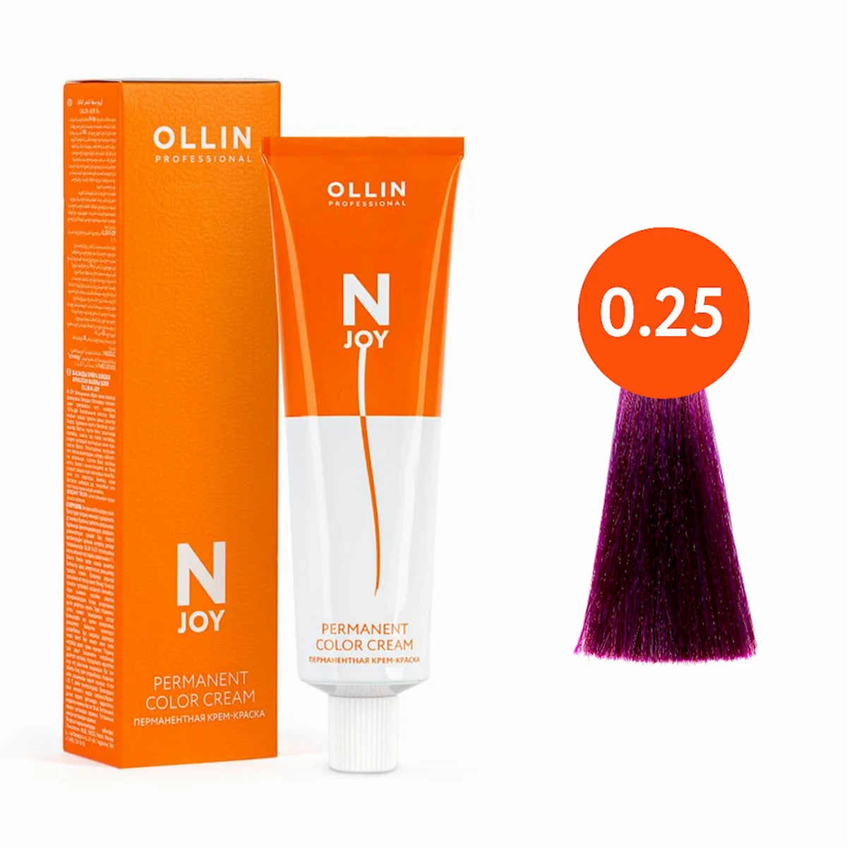 Ollin Ollin, Крем-краска для волос N-Joy 0/25 Фиолетово-махагоновый (розовый), 100 мл