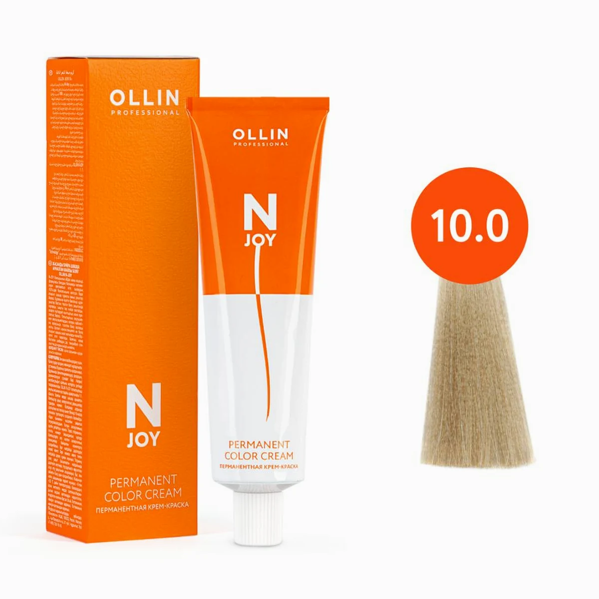 Ollin Ollin, Крем-краска для волос N-Joy 10/0 Светлый блондин, 100 мл