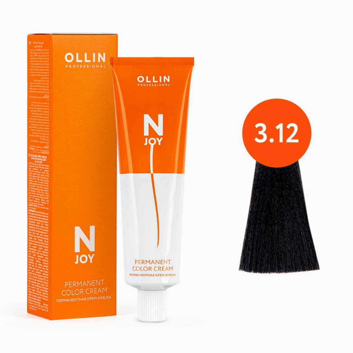Ollin Ollin, Крем-краска для волос N-Joy 3/12 Темный шатен пепельно-фиолетовый, 100 мл