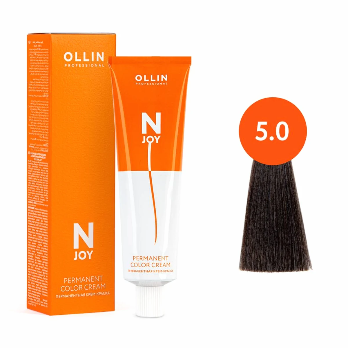 Ollin Ollin, Крем-краска для волос N-Joy 5/0 Светлый шатен, 100 мл