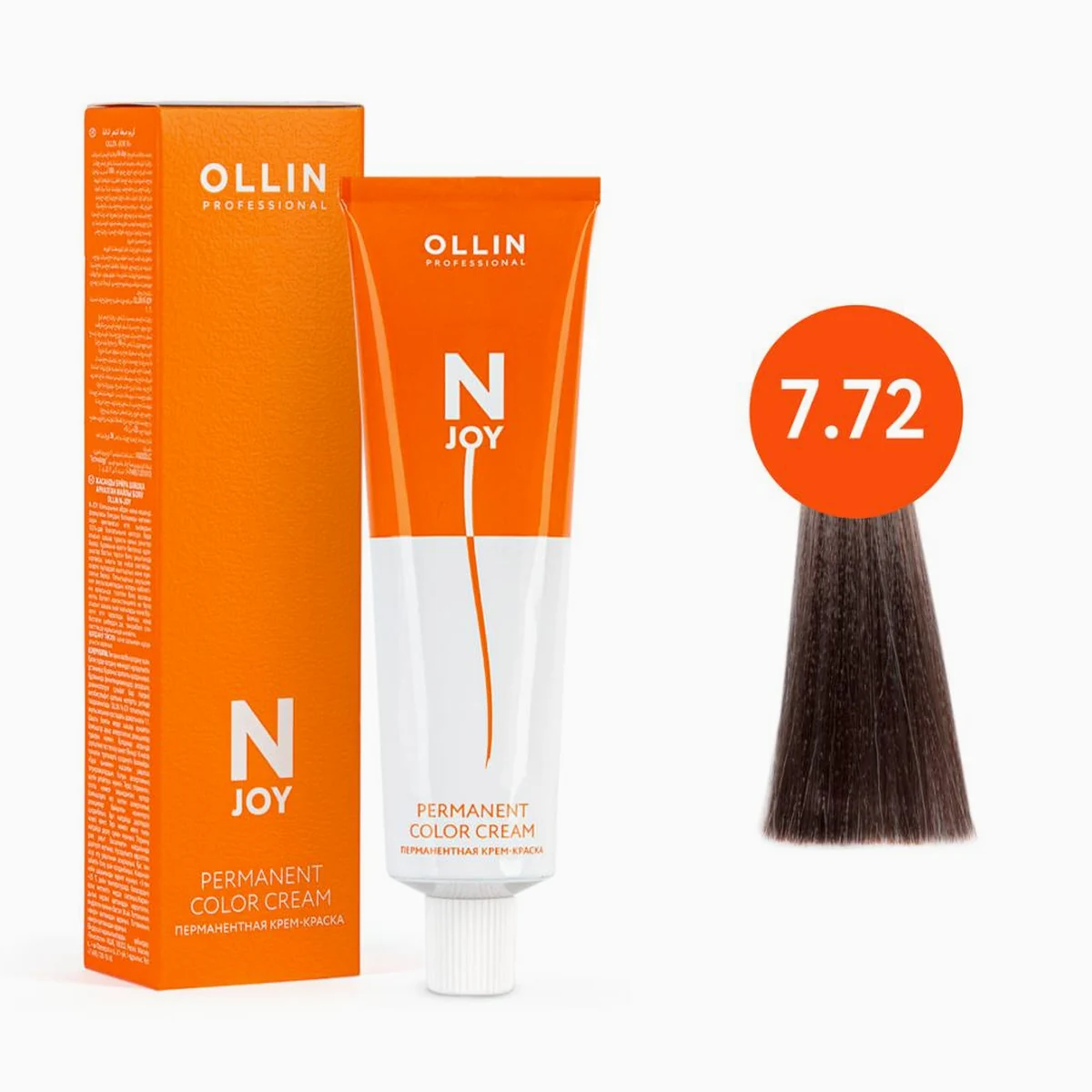 Ollin Ollin, Крем-краска для волос N-Joy 7/72 Русый коричнево-фиолетовый, 100 мл