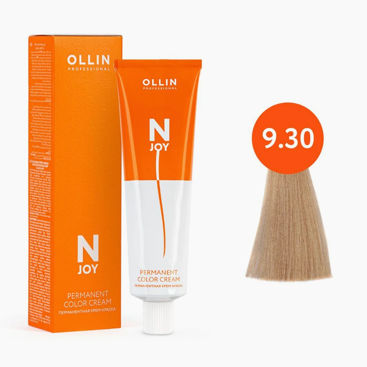 Ollin Ollin, Крем-краска для волос N-Joy 9/30 Блондин золотистый, 100 мл