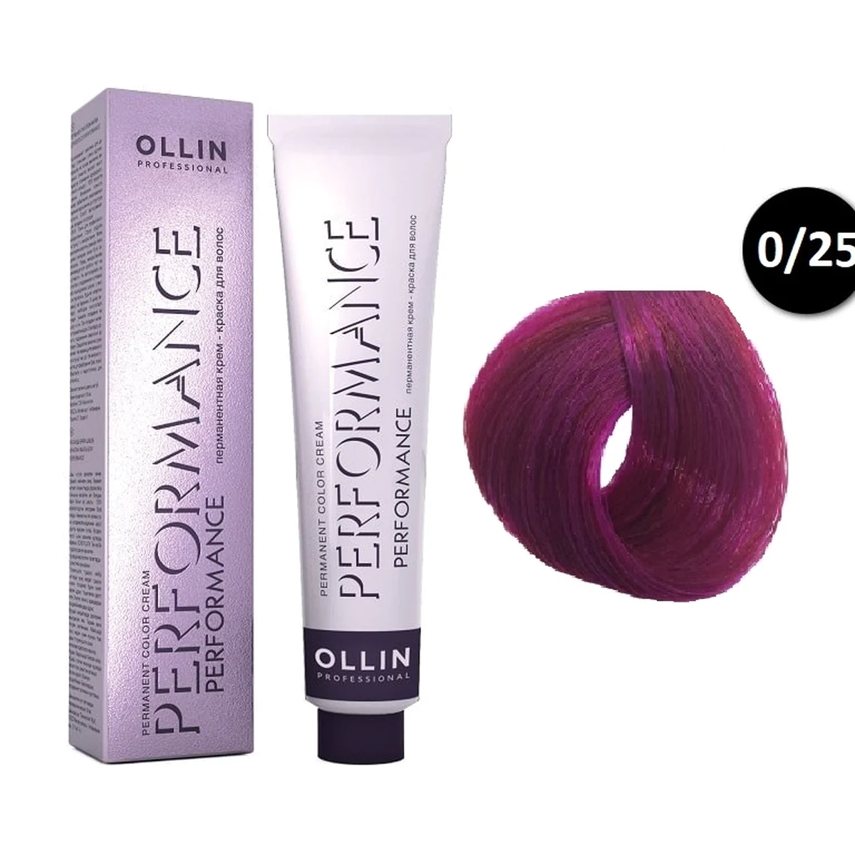 Ollin OLLIN PERFORMANCE Перманентная крем - краска д/волос 60мл   0/25