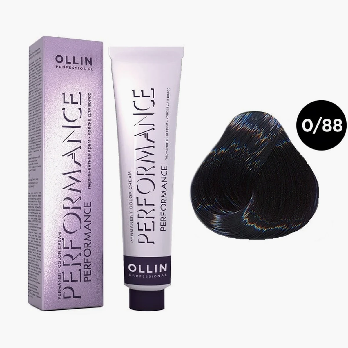 Ollin OLLIN PERFORMANCE Перманентная крем - краска д/волос 60мл   0/88