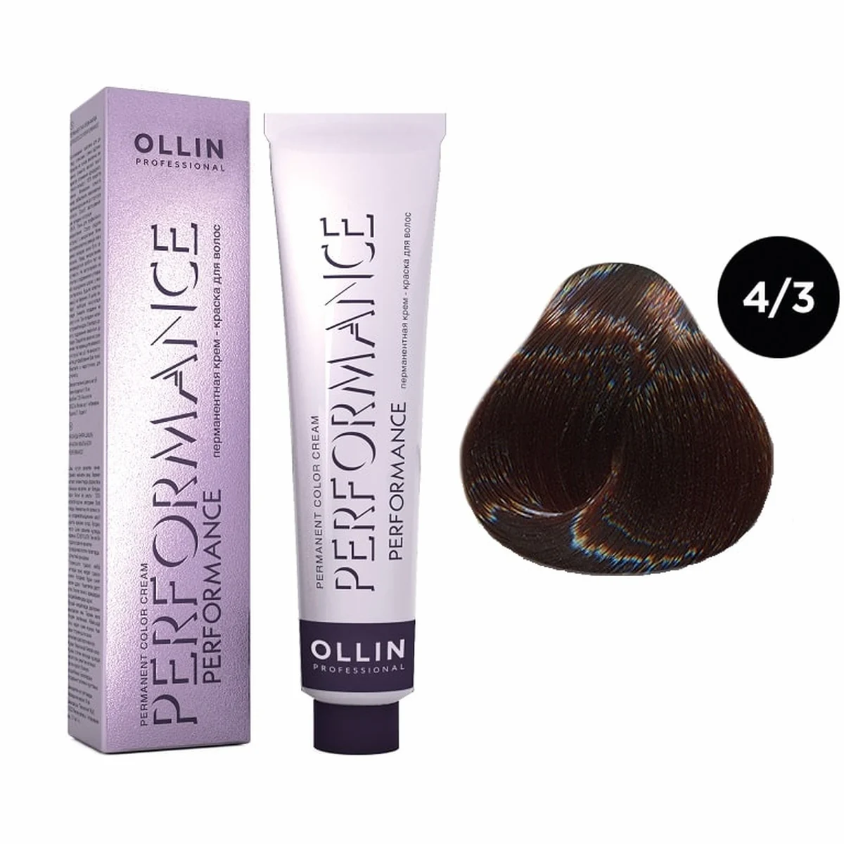 Ollin OLLIN PERFORMANCE Перманентная крем - краска д/волос 60мл   4/3