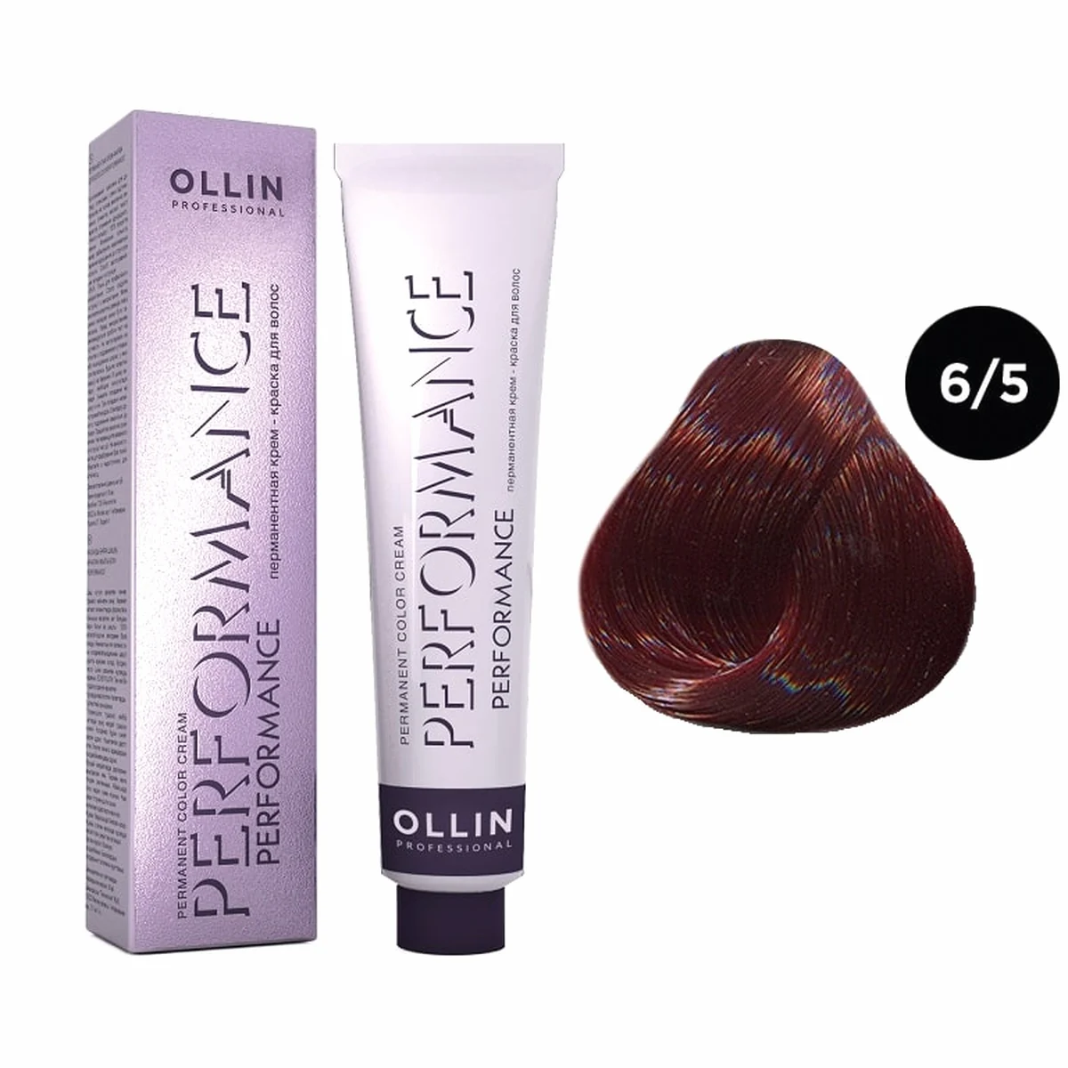 Ollin OLLIN PERFORMANCE Перманентная крем - краска д/волос 60мл   6/5