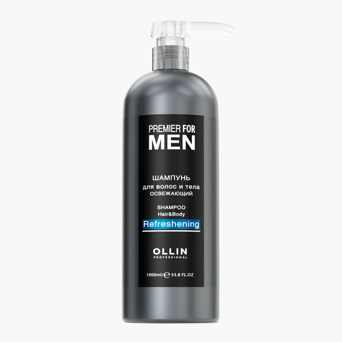 Ollin Ollin, Шампунь для волос и тела освежающий Premier for men, 250 мл