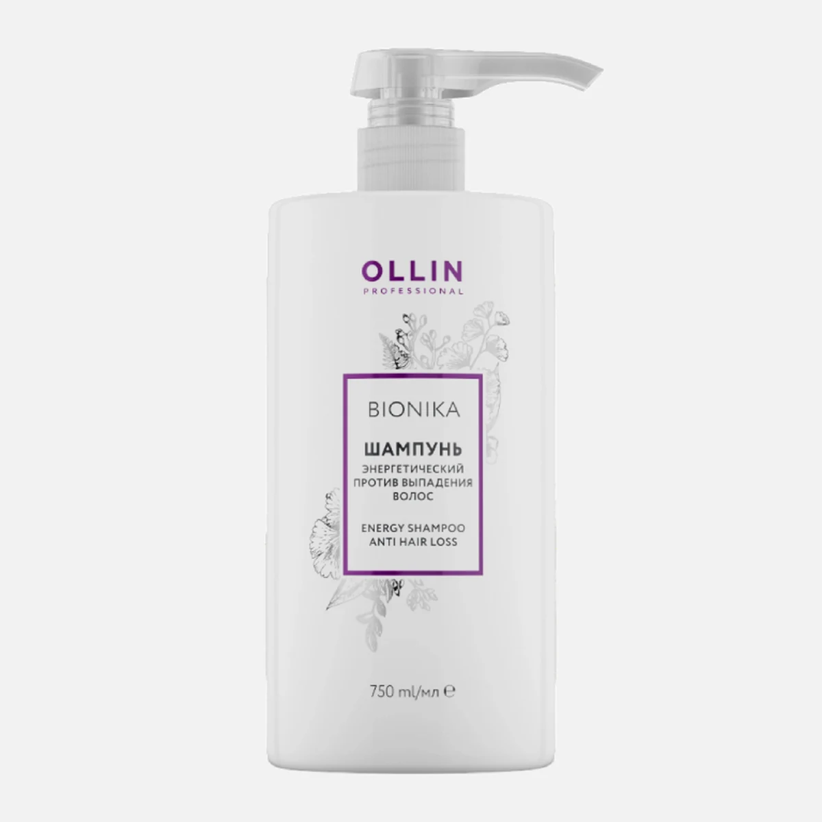 Ollin Ollin, Шампунь энергетический против выпадения волос BioNika, 750 мл