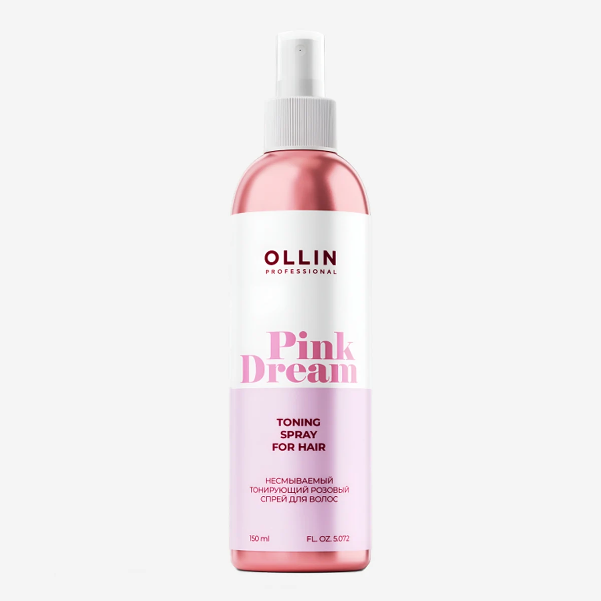 Ollin Ollin, Тонирующий розовый спрей для волос PINK DREAM, 150 мл