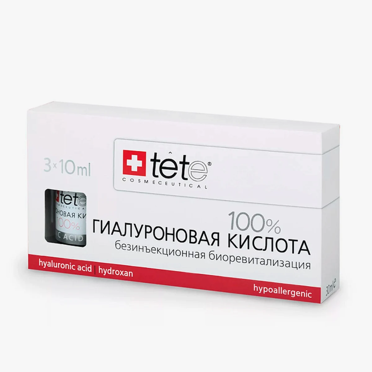 TETe Cosmeceutical TETe Cosmeceutical, Гиалуроновая кислота 100%, 3*10 мл, фото 1