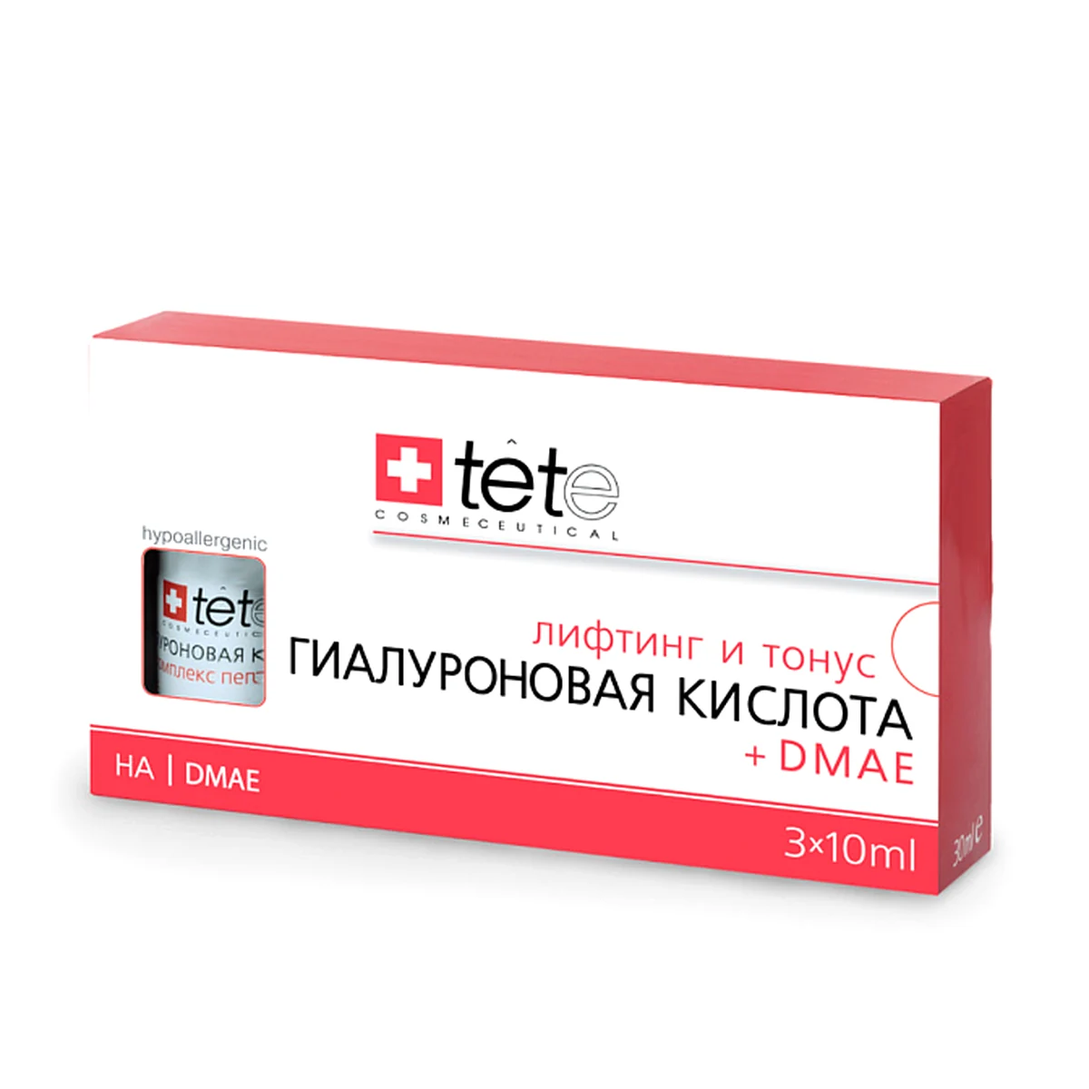 TETe Cosmeceutical TETe Cosmeceutical, Гиалуроновая кислота с ДМАЭ, 3*10 мл, фото 1