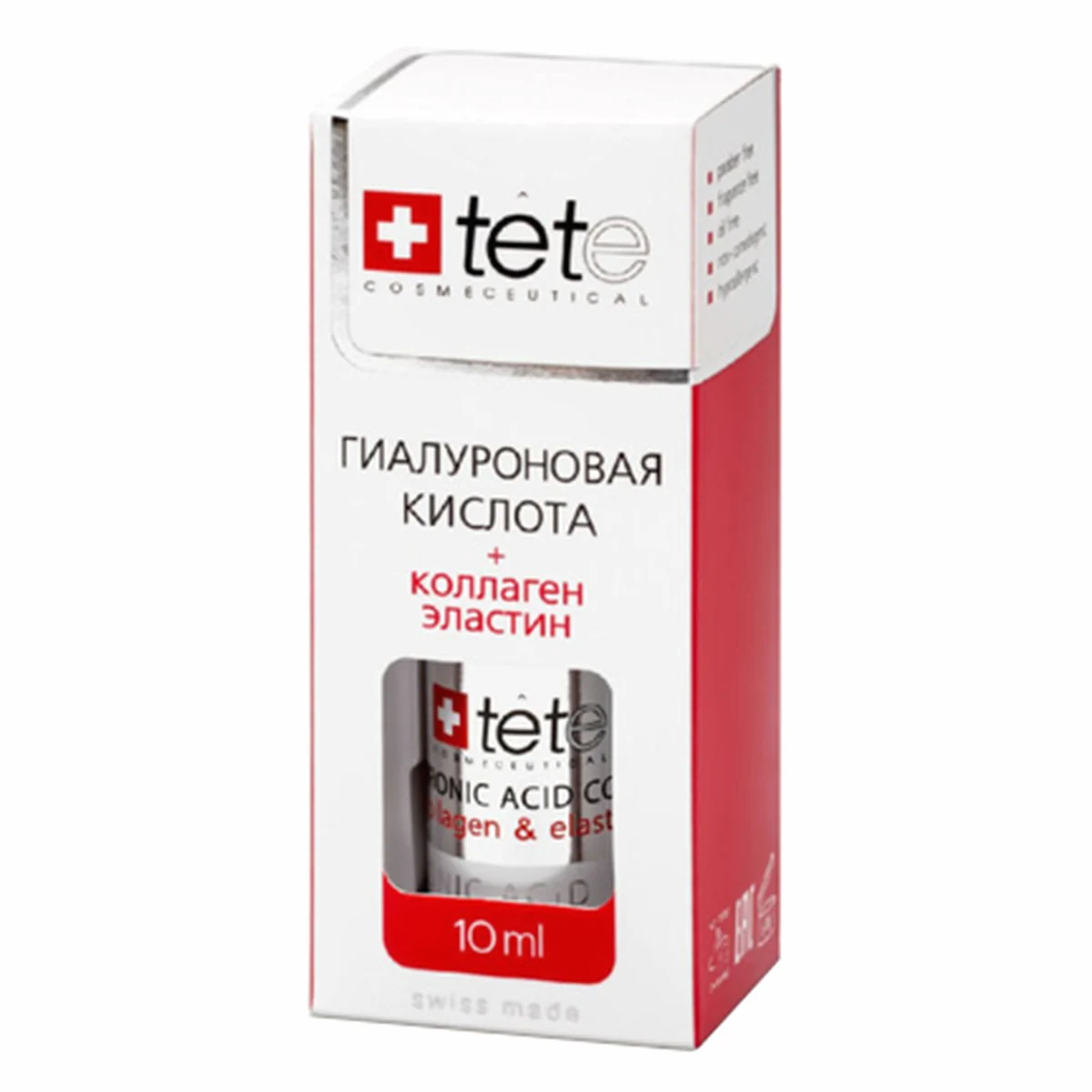 TETe Cosmeceutical TETe Cosmeceutical, Гиалуроновая кислота с коллагеном и эластином, 10 мл