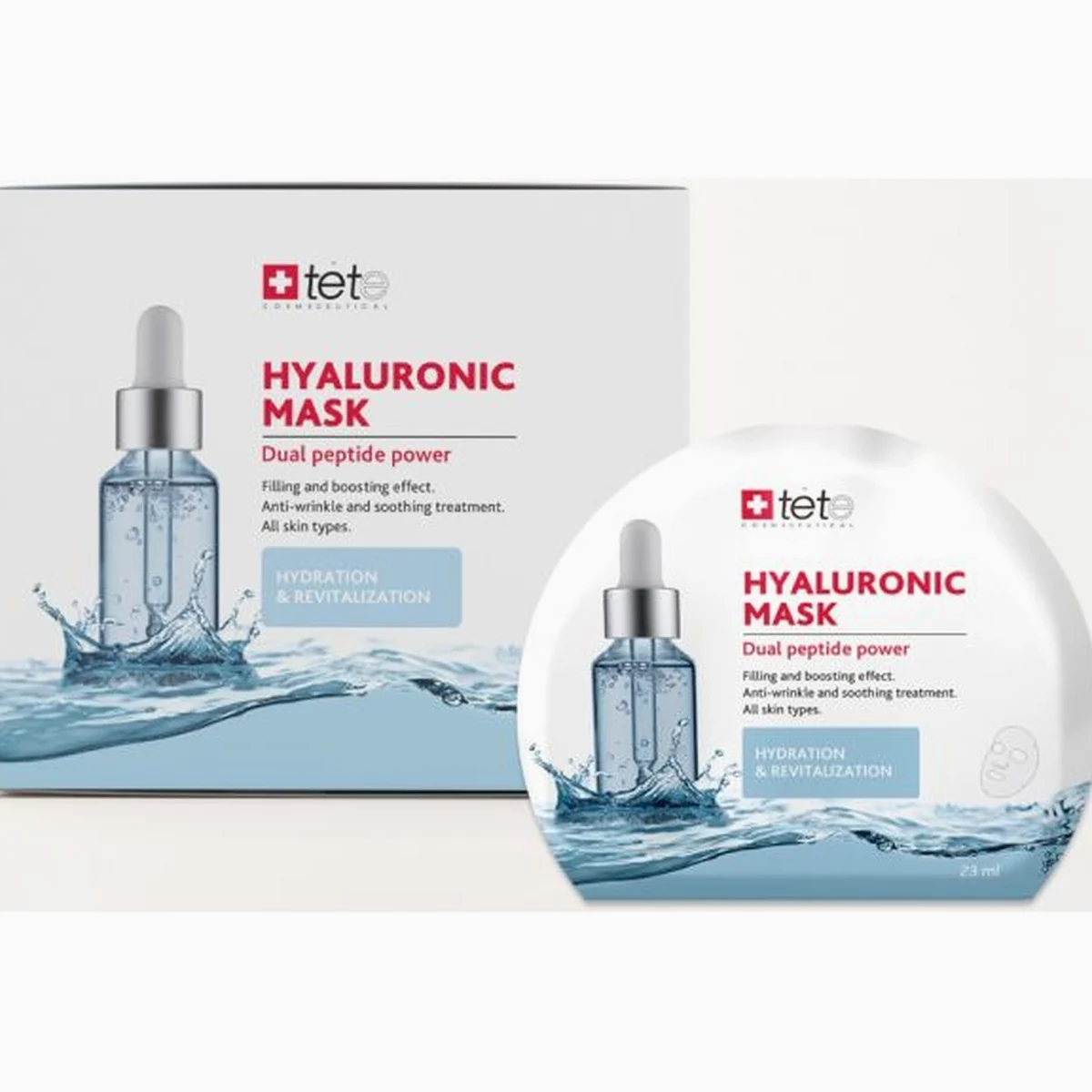 TETe Cosmeceutical TETe Cosmeceutical, Тканевая маска для лица BOX Hyaluronic Mask "Hydration & Revitalization"  6 шт/у