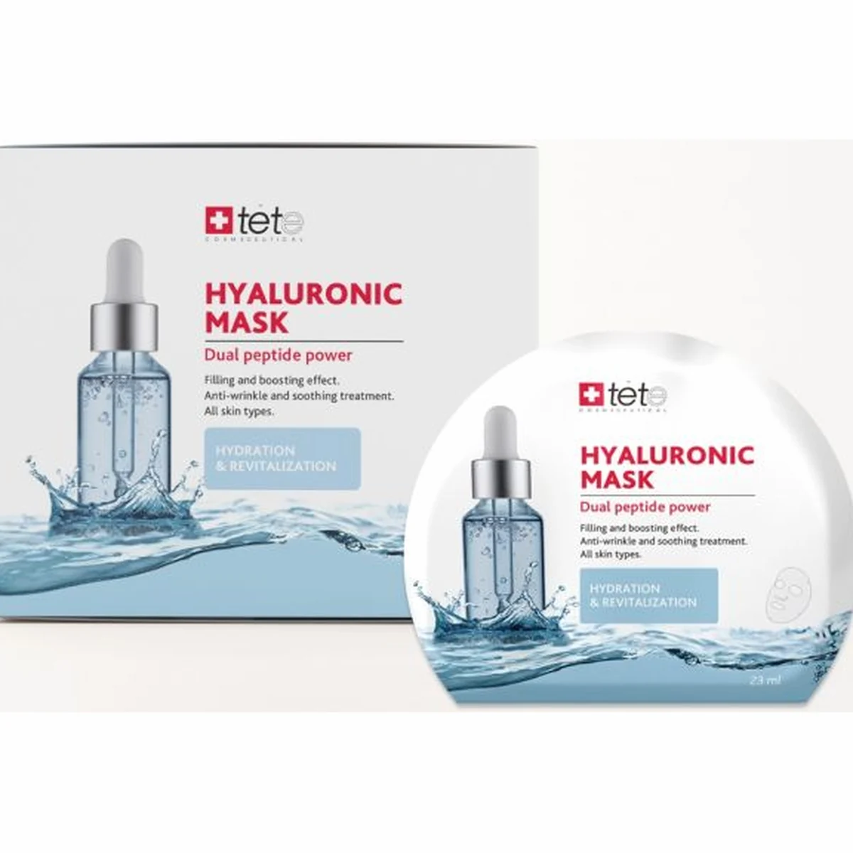 TETe Cosmeceutical TETe Cosmeceutical, Тканевая маска для лица BOX Hyaluronic Mask "Hydration & Revitalization" 1 шт/уп