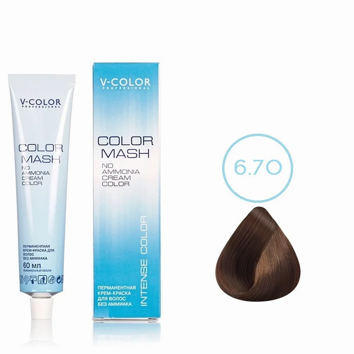 V-Color V-Color, Краска для волос Color Mash  6.70 Темно-Русый Шоколадный , 60мл
