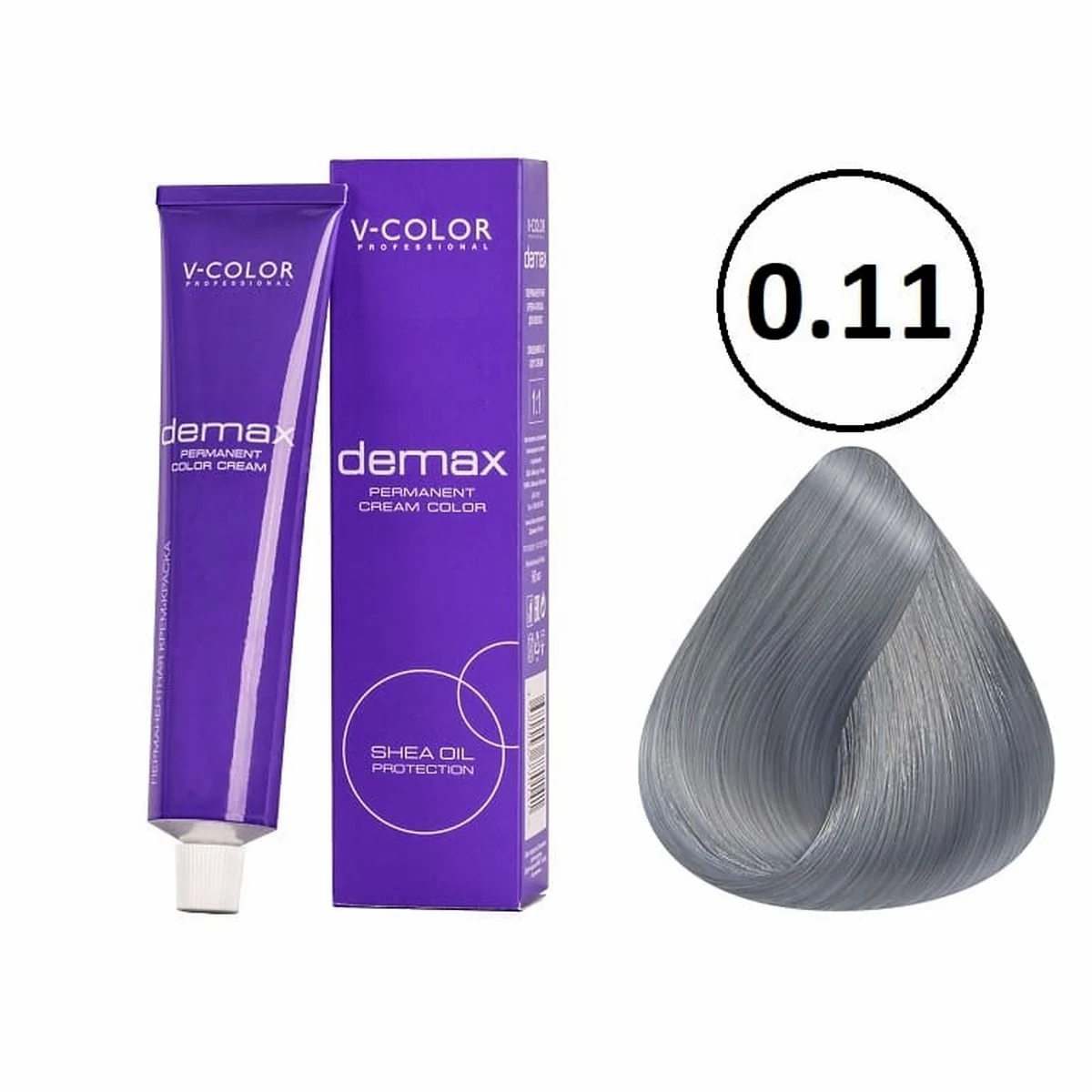 V-Color V-Color, Краска для волос Demax 0.11 Пепельный Пастель , 60 мл