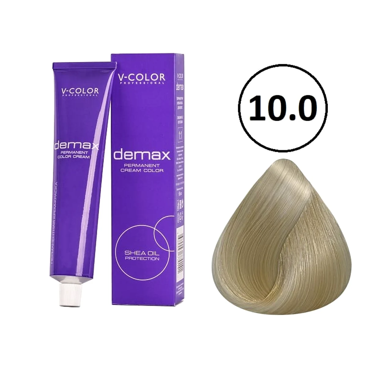 V-Color V-Color, Краска для волос Demax 10.0 Светлый Блондин , 60 мл