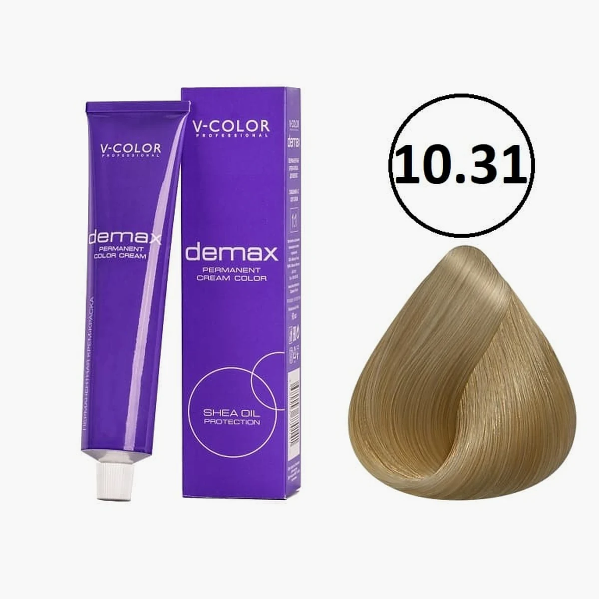 V-Color V-Color, Краска для волос Demax 10.31 Светлый Блондин Бежевый , 60 мл