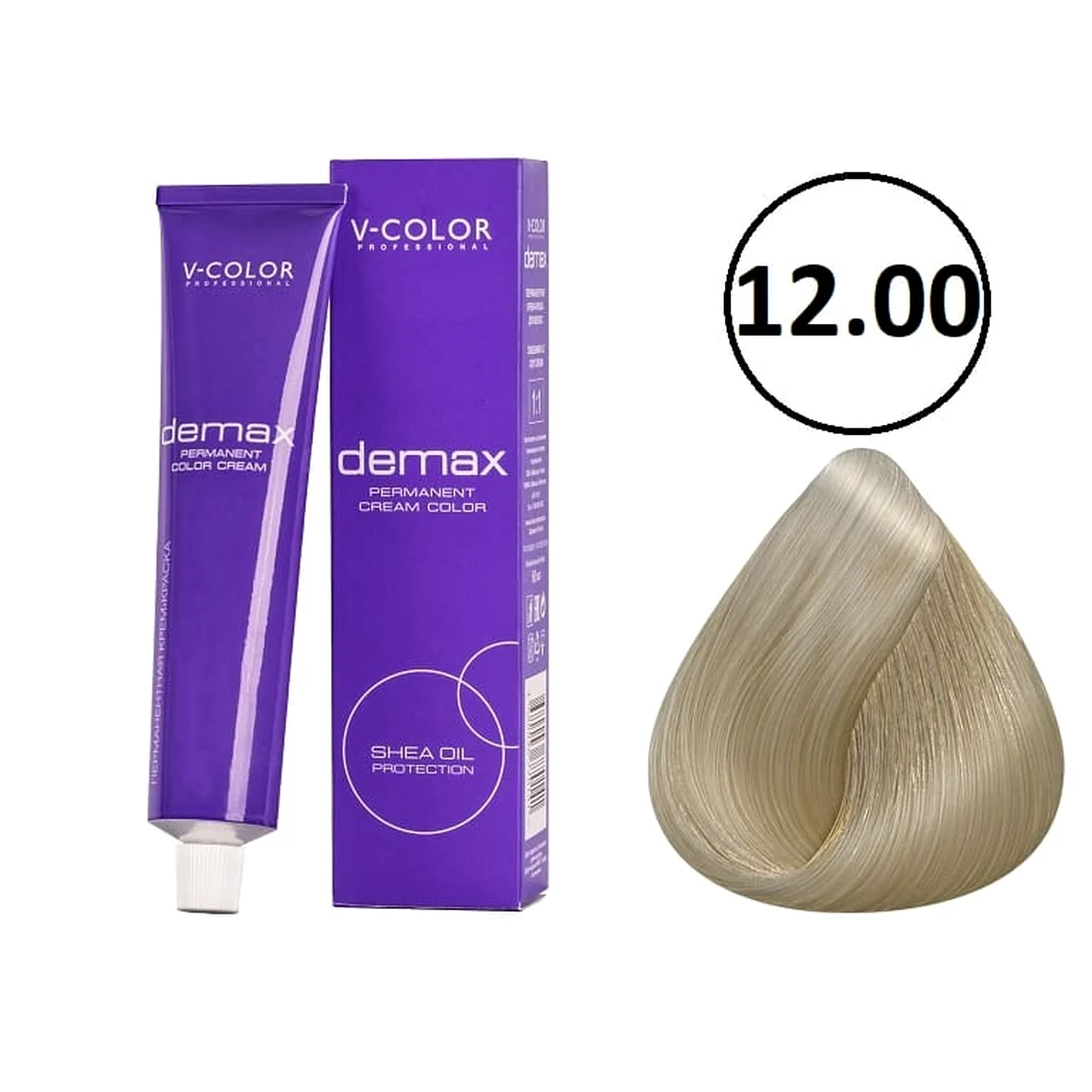 V-Color V-Color, Краска для волос Demax 12.00 Осветляющий Натуральный Блондин , 60 мл