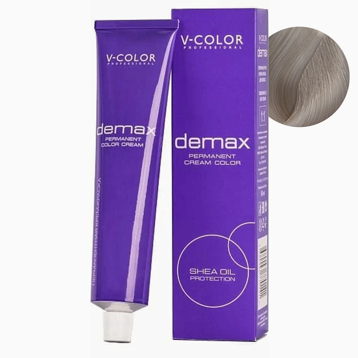 V-Color V-Color, Краска для волос Demax 12.21 Осветляющий Фиолетово-Пепельный Блондин , 60 мл