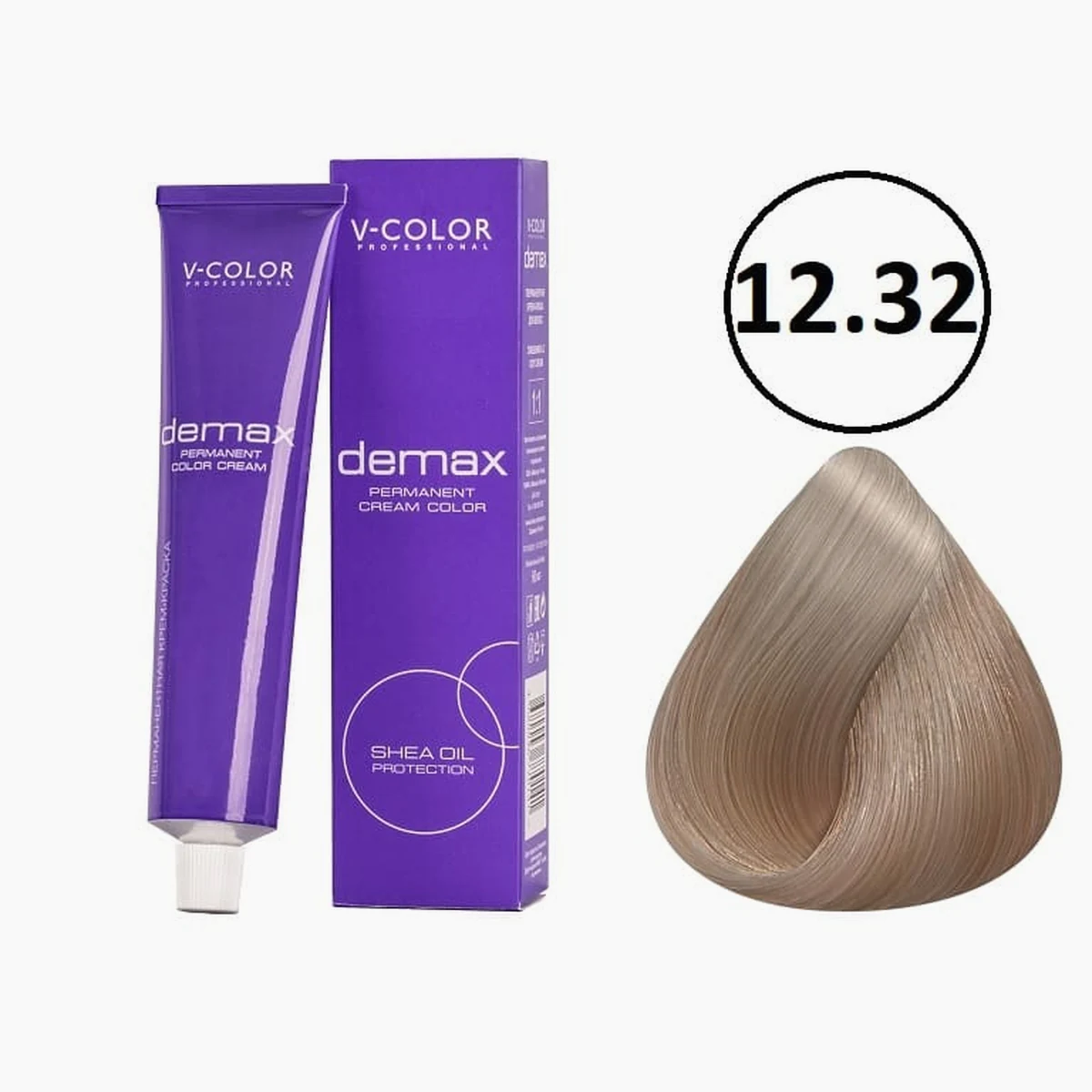 V-Color V-Color, Краска для волос Demax 12.32 Осветляющий Бежевый Перламутровый Блондин , 60 мл