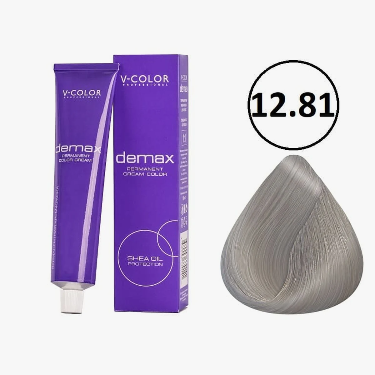 V-Color V-Color, Краска для волос Demax 12.81 Осветляющий Жемчужно-Пепельный Блондин , 60 мл