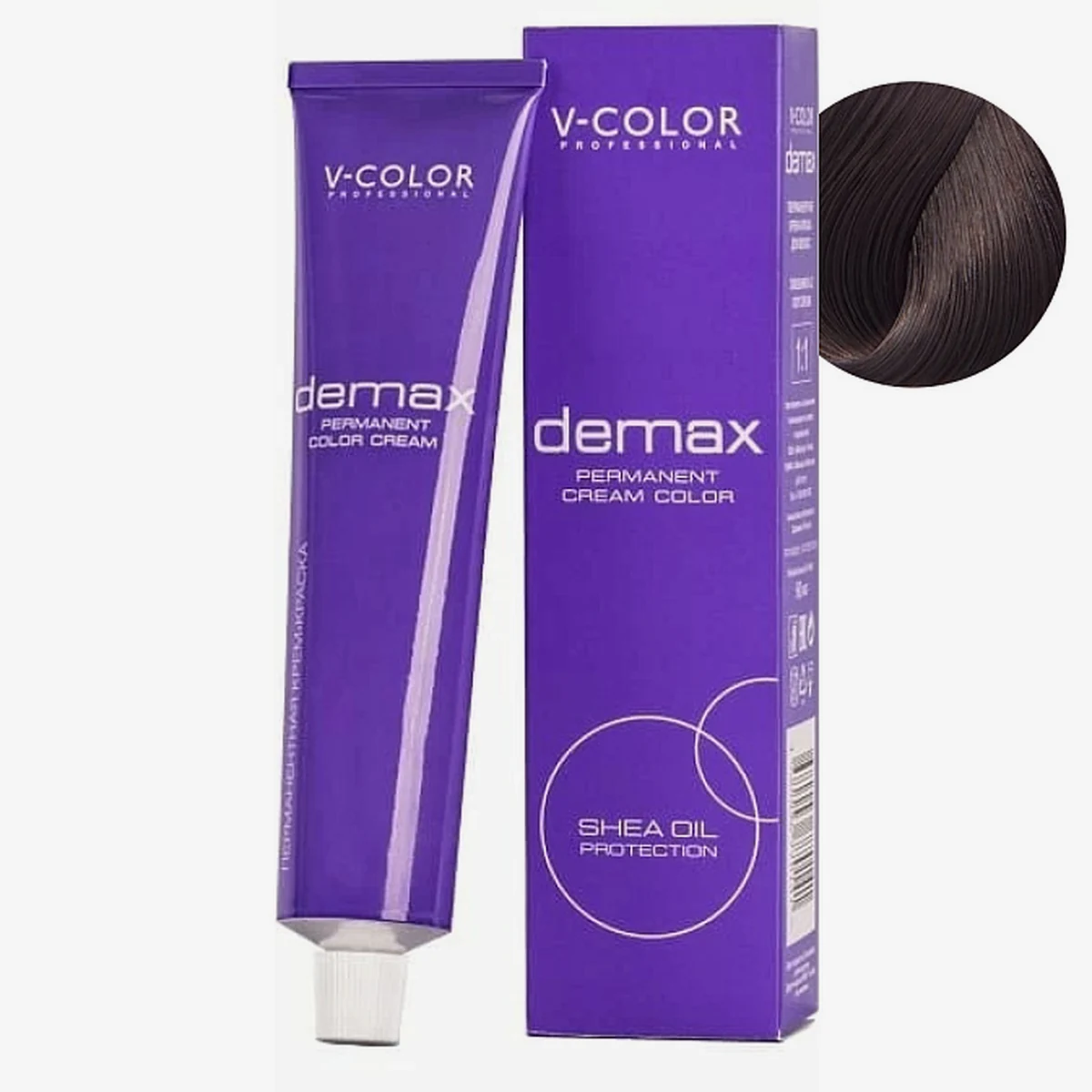 V-Color V-Color, Краска для волос Demax 4.96 Коричневый Фиолетово-Красный , 60 мл