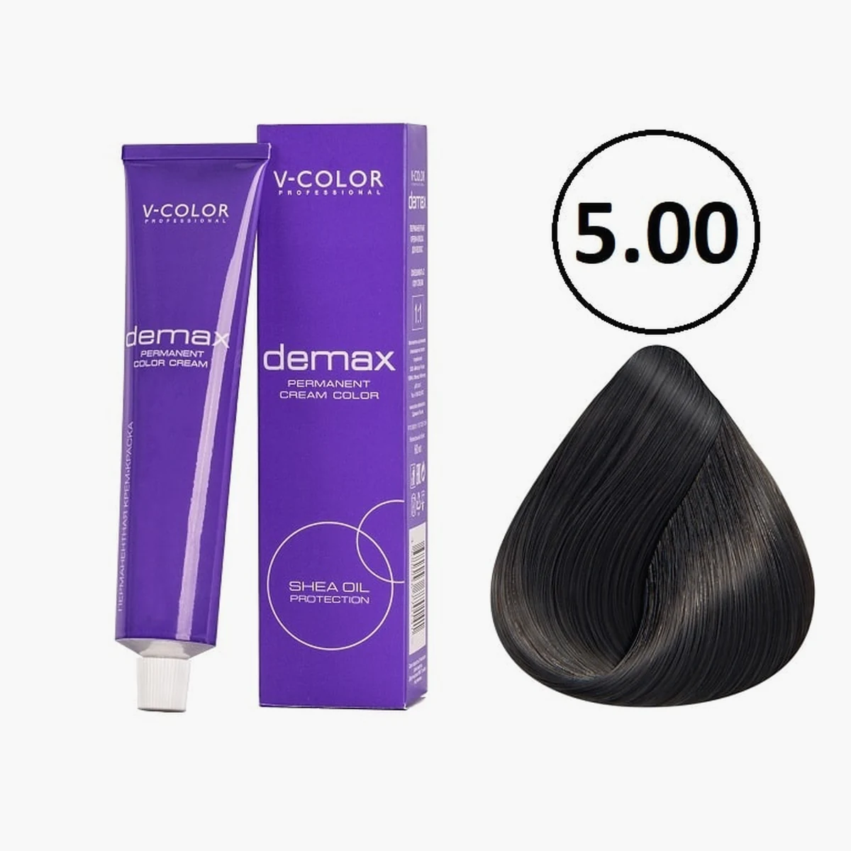 V-Color V-Color, Краска для волос Demax 5.00 Интенсивный Светло-коричневый , 60 мл