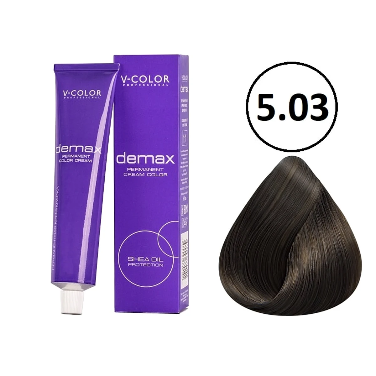 V-Color V-Color, Краска для волос Demax 5.03 Светло-Коричневый Золотистый , 60 мл