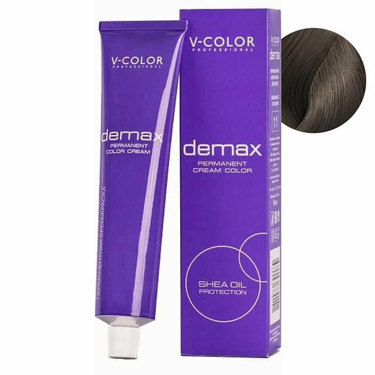 V-Color V-Color, Краска для волос Demax 6.17 Тёмно-Русый Пепельно-Шоколадный , 60 мл, фото 3