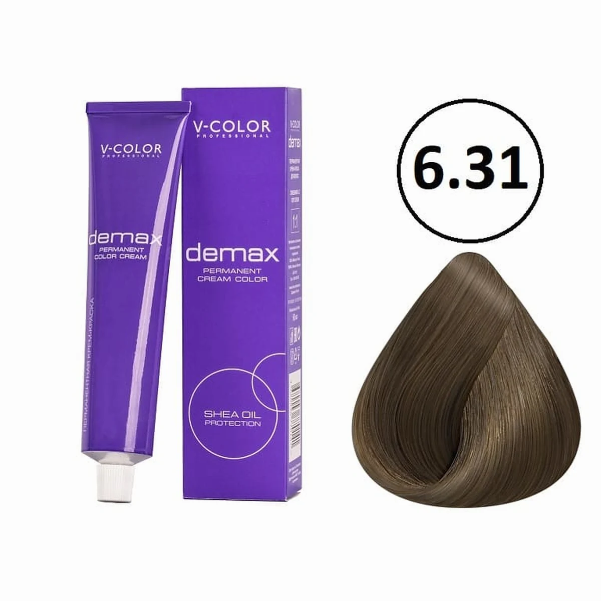 V-Color V-Color, Краска для волос Demax 6.31 Темно-Русый Бежевый , 60 мл