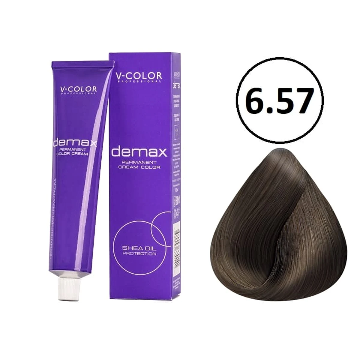 V-Color V-Color, Краска для волос Demax 6.57 Темно-русый Какао , 60 мл