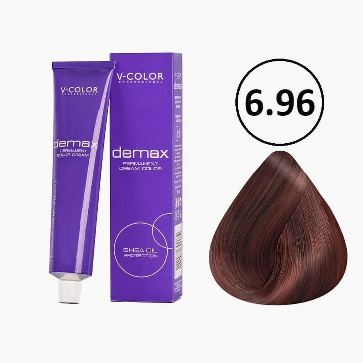 V-Color V-Color, Краска для волос Demax 6.96 Тёмно-Русый Фиолетово-Красный , 60 мл