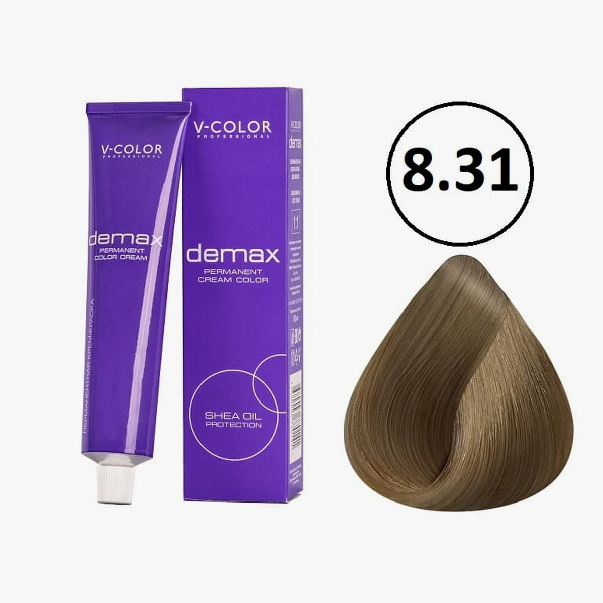 V-Color V-Color, Краска для волос Demax 8.31 Светло-Русый Бежевый , 60 мл
