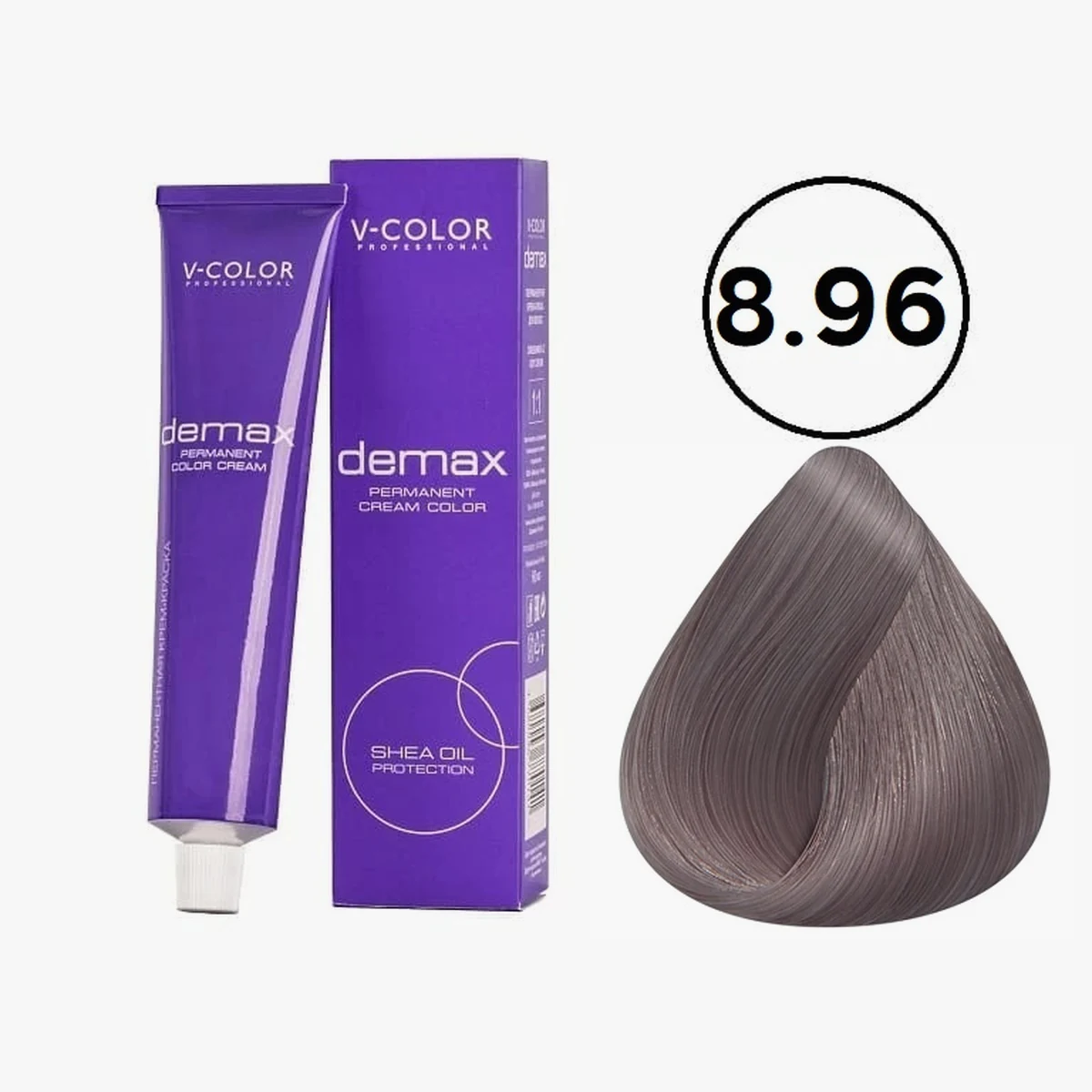 V-Color V-Color, Краска для волос Demax 8.96 Фиолетово-Красный Светло-Русый , 60 мл